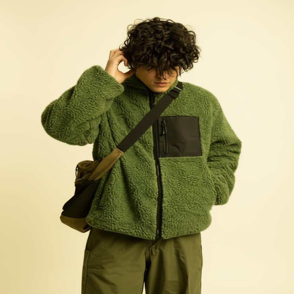 Reversible Polaire sherpa coton