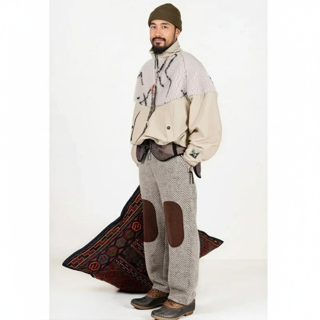 Pantalon Polaire Chaud Unisexe Style Japon
