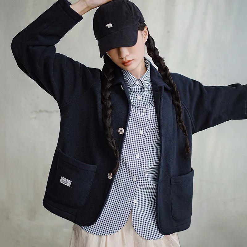 Jacket Polaire Femme Style Cardigan