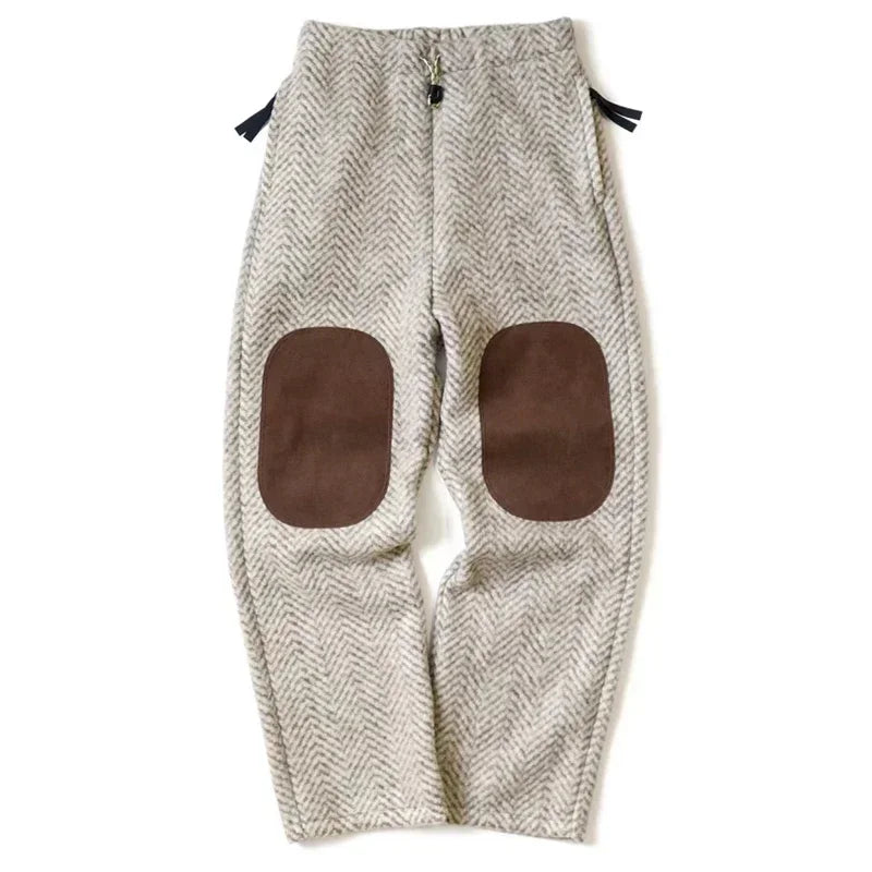 Pantalon Polaire Chaud Unisexe Style Japon