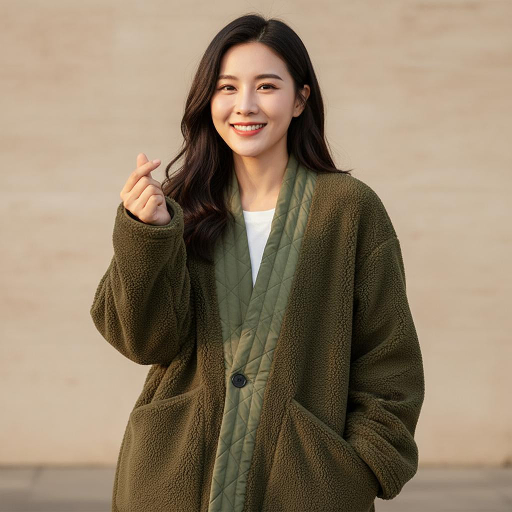 Veste Polaire Japonaise Retro Femme